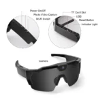 Protective case and accessories included with smart cycling glasses