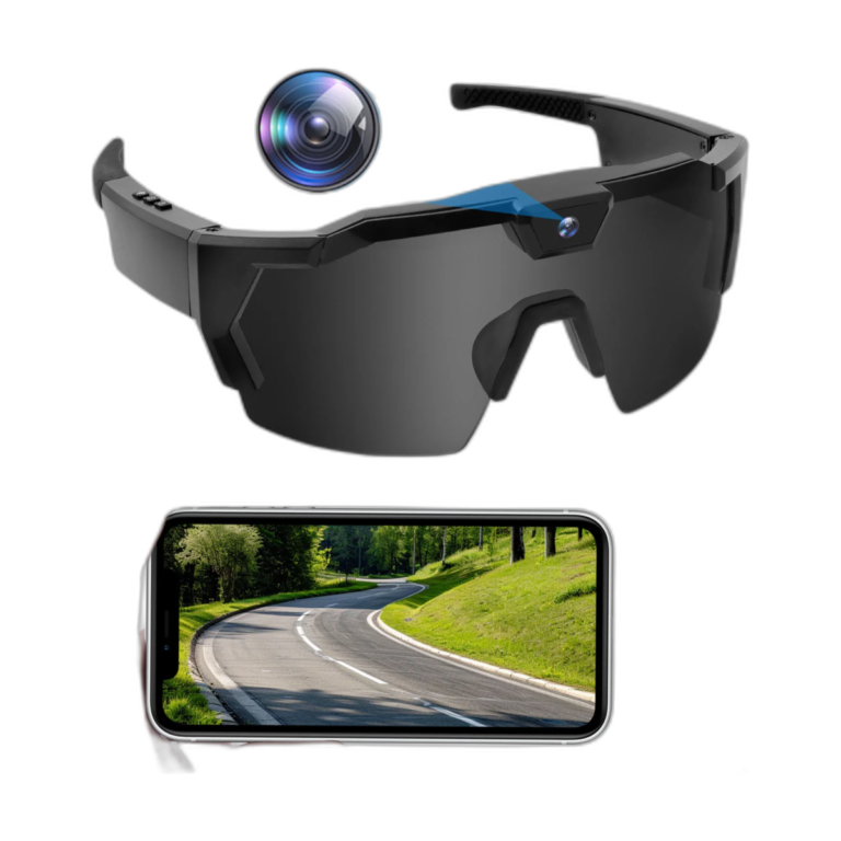 Cycling sunglasses with built-in 1080P HD camera and polarized lenses