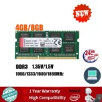 4GB 8GB DDR3L 1600MHz laptop RAM module front view