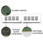 Detailed shot of DDR3L 1.35V 204-pin laptop RAM