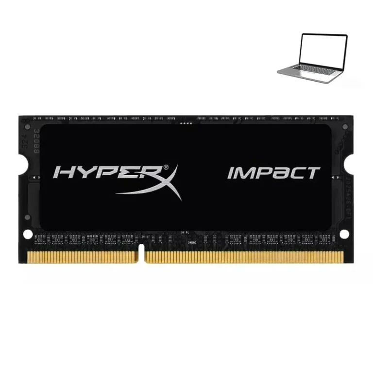 DDR4 RAM laptop memory showing cooling fins and contact pins