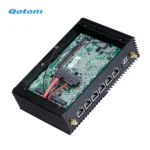 Qotom Mini PC with antennas for optional Wi-Fi connectivity
