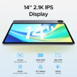 DOOGEE Tab E3 Max with accessories including charger and USB cable