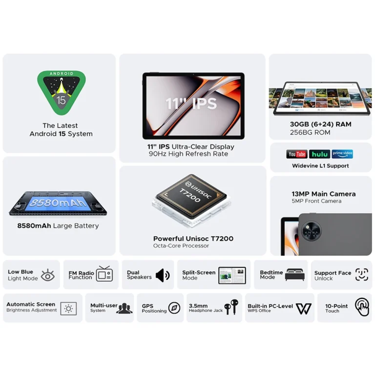 DOOGEE U11 Pro sleek metal body and side profile