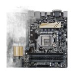 Front view of B150M-PLUS Micro ATX motherboard with LGA 1151 socket
