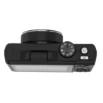 Close-up of camera lens and autofocus system