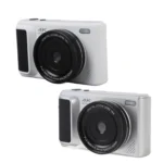 Front view of 64MP digital mirrorless camera with 2.8 inch screen