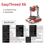 EasyThreed K6 FDM 3D Printer with 2.4" Touchscreen - Image 3