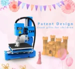 Close-up of EasyThreed K9 3D printer nozzle and frame