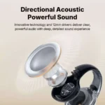 Open ear clip Bluetooth earphones by Edifier R1 angled perspective