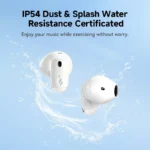 Edifier X1 Lite wireless earbuds showing IP54 waterproof certification