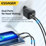Essager 20W GaN USB-C charger side angle