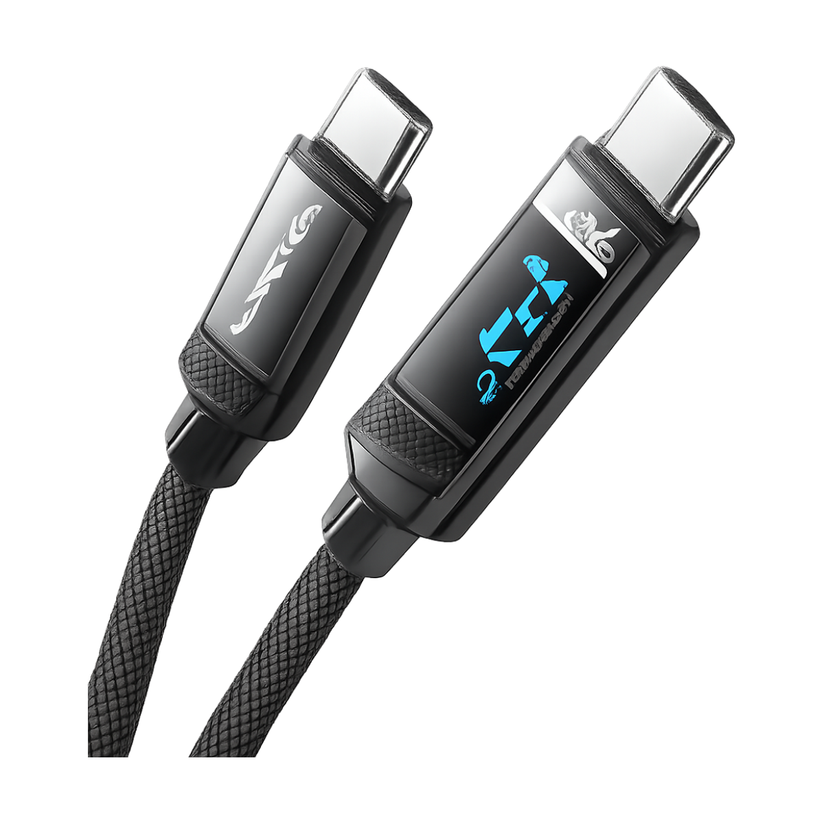 Essager 240W USB-C to USB-C fast charging cable 2 meters gray braided