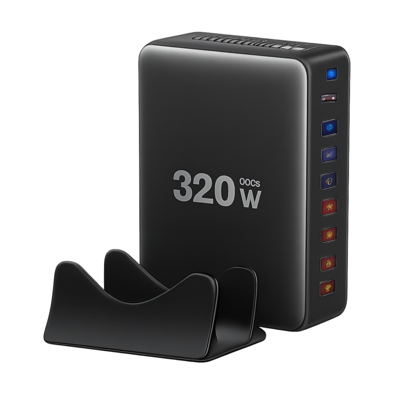 Essager 320W GaN 8-port USB-C desktop charger with PD 100W fast charging