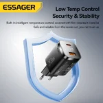 Essager 33W GaN USB-C charger compact size comparison