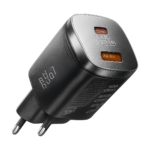 Essager 33W GaN USB-C charger with digital display front view