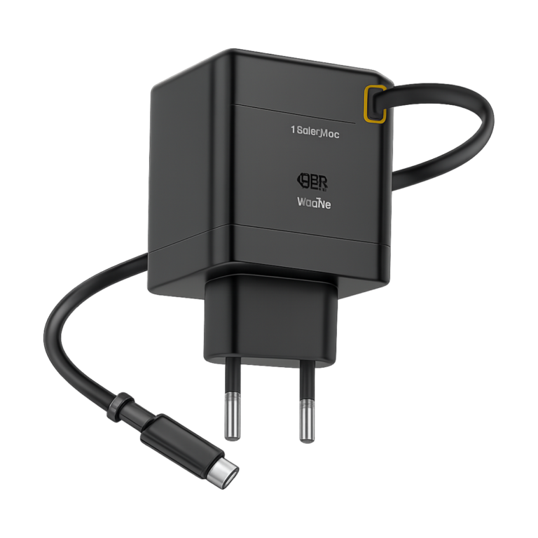 Essager 65W GaN charger with retractable Type-C cable and US/EU plug