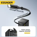 Essager 65W GaN PD Charger with Retractable Cable - Image 3