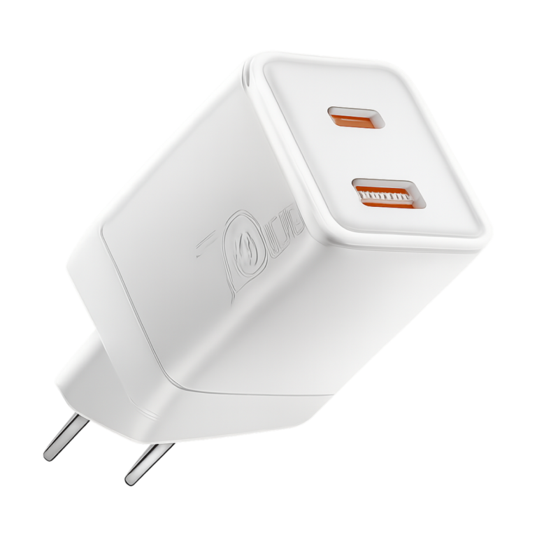 Essager 70W GaN USB-C fast charger angled view