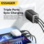 Essager GaN 67W USB-C charger showing USB-C and USB-A ports