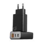 Essager 67W GaN USB-C fast charger front view in black