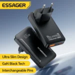 Essager 65W GaN Charger showing USB-C and USB-A ports