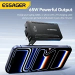 Side angle of Essager Ultra Thin 65W GaN Pro Travel Charger
