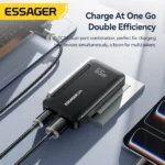 Essager 65W GaN charger in use with multiple devices