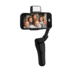 F12 3-axis smartphone gimbal stabilizer in handheld use