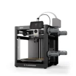 FLASHFORGE AD5X 3D printer side angle showing filament system