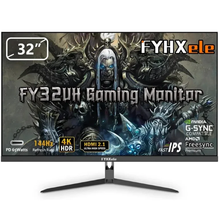 FYHXele 32-inch 4K 144Hz IPS PC gaming monitor front view
