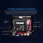 Rear view of fanless mini PC with Ethernet and audio jack