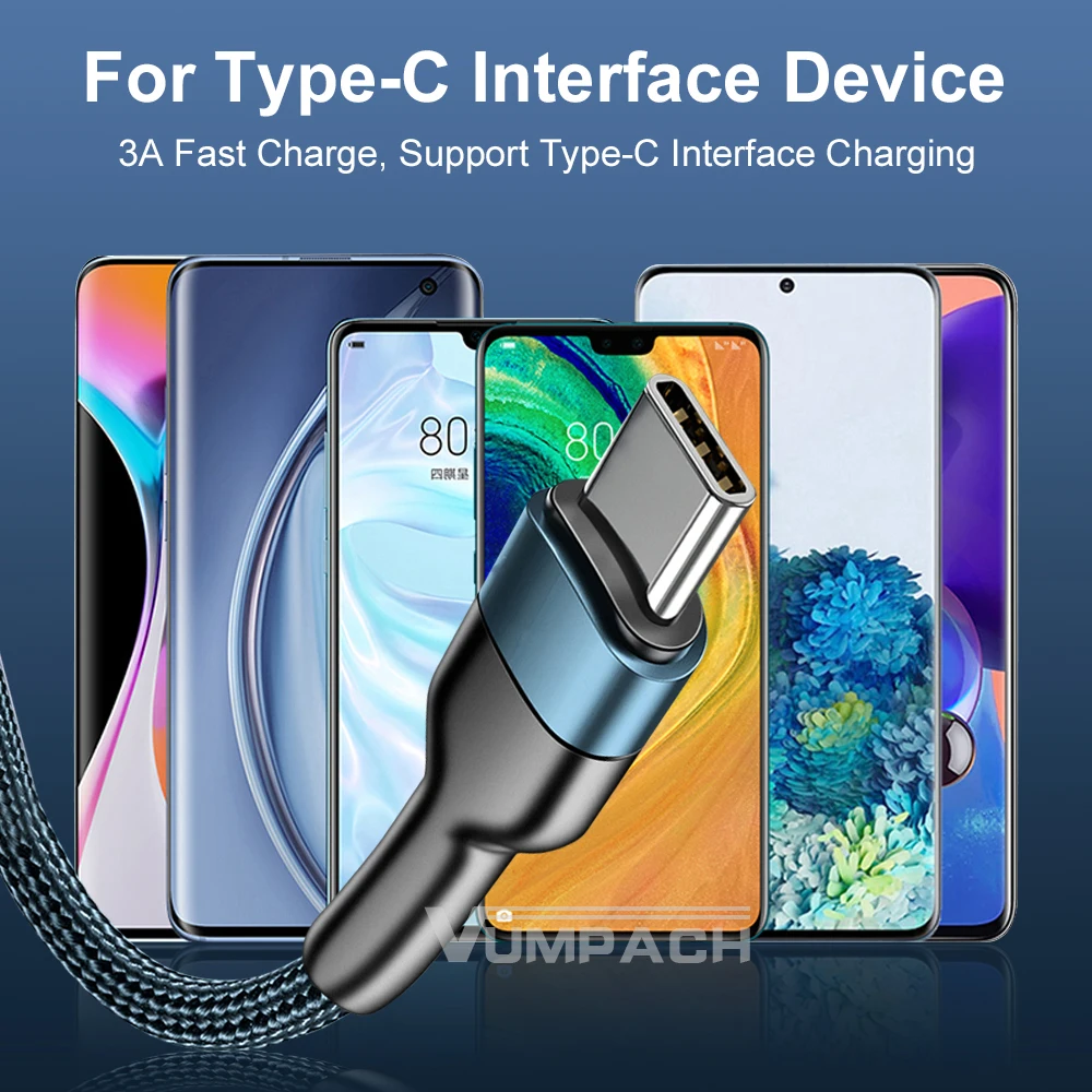 High-quality braided USB-C charger cable for Samsung and iPhone