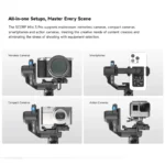 Side view of FeiyuTech SCORP Mini 3 with camera attached