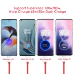 Packaging of OnePlus 100W SuperVOOC fast charger and cable