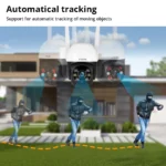 Side angle of Fuers 8MP 4K AI human detection WiFi camera