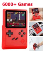 GB300 handheld game console in black color with 6000+ built-in games