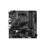 GIGABYTE B550M K motherboard back I/O panel with HDMI and LAN ports