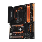 Detailed view of GIGABYTE GA-Z270-Phoenix motherboard chipset and power connectors