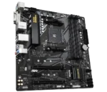 Back I/O ports of GIGABYTE B550M DS3H motherboard including USB and HDMI