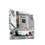 GIGABYTE B850M AORUS ELITE WIFI7 motherboard showing PCI-E and memory slots