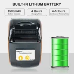 Side angle of GOOJPRT PT-210 mobile wireless Bluetooth printer