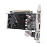 GT710 graphics card close-up on PCB and aluminum alloy