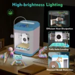 Side angle of Geeetech M1 3D printer showing filament holder