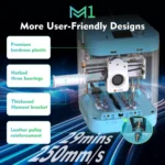 Geeetech M1 3D printer printing a small model on magnetic build plate