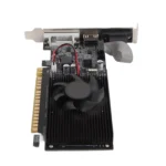 Front view of 1GB DDR3 64-bit PCIe 2.0 graphics card with VGA DVI HD outputs
