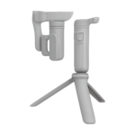 HQ3 3-axis gimbal stabilizer folded with smartphone attached