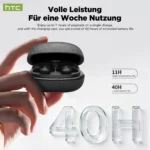 HTC Wireless Bluetooth Earbuds LED Display Low Latency Audio - Image 6