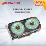 Rear view of HUANANZHI RX580 8GB graphics card with HDMI output