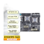HUANANZHI X10X99 dual Xeon motherboard front view